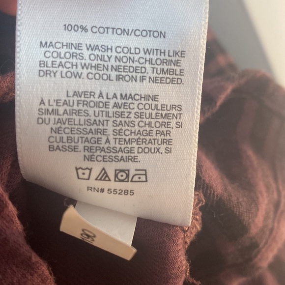 Woman’s Express purple plaid flannel. Size medium. - Picture 4 of 4